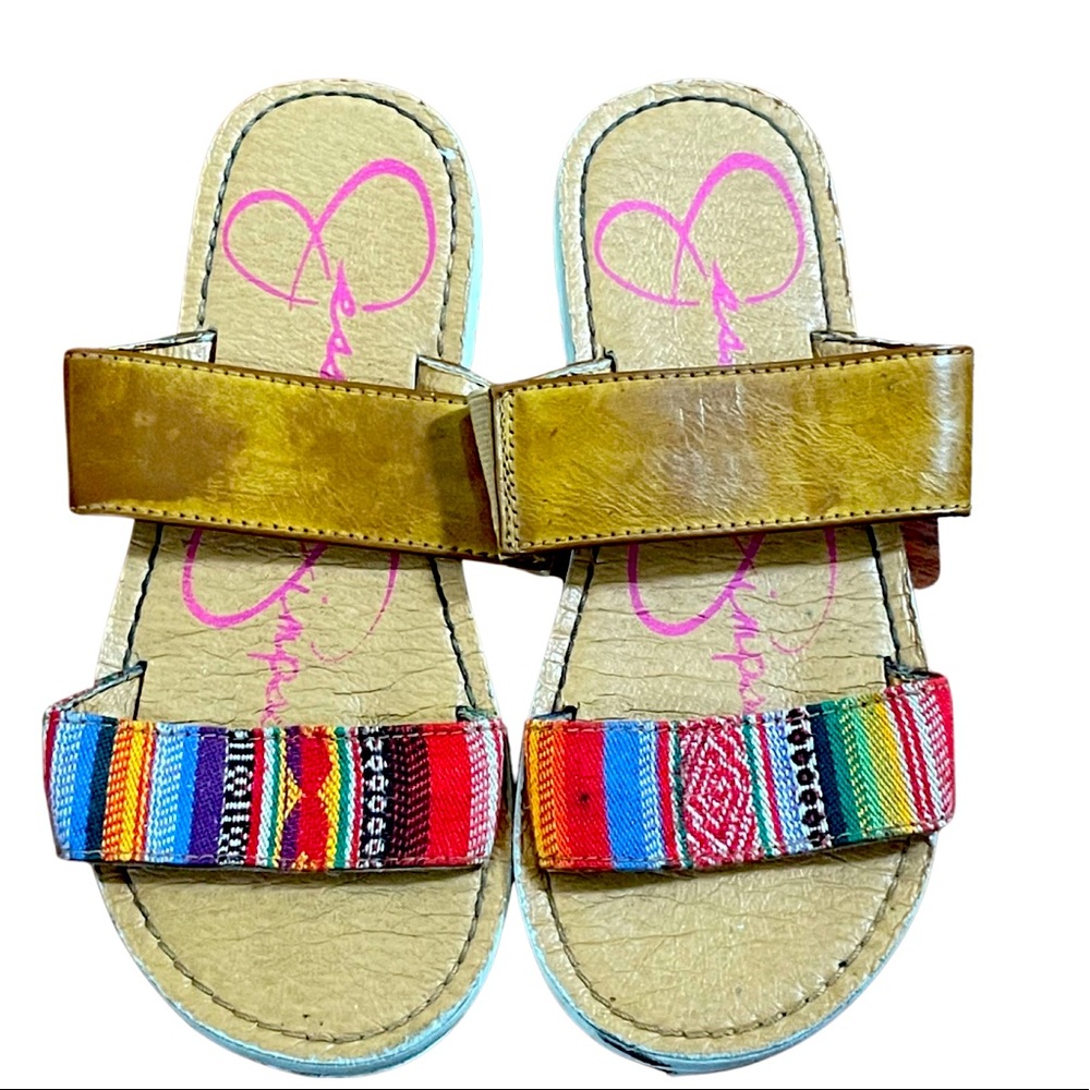 Girls Jessica Simpson Mexico sarape strap sandal